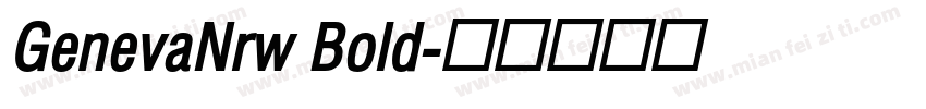 GenevaNrw Bold字体转换